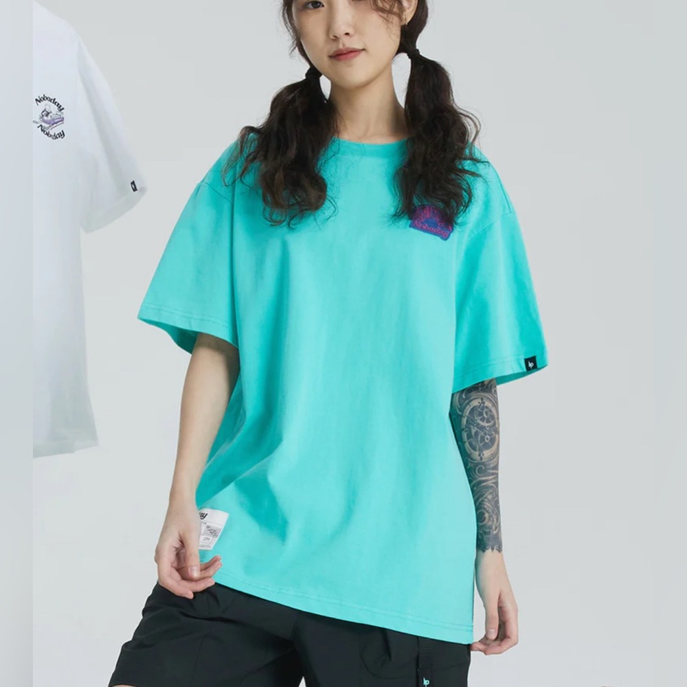 NWT Nobaday Fireworks Tee Shirt Aqua/Teal